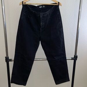 Black old navy jeans : size 16, the sky-hi straight jeans
